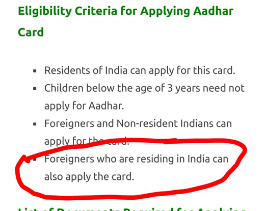 Adhaar rules 1